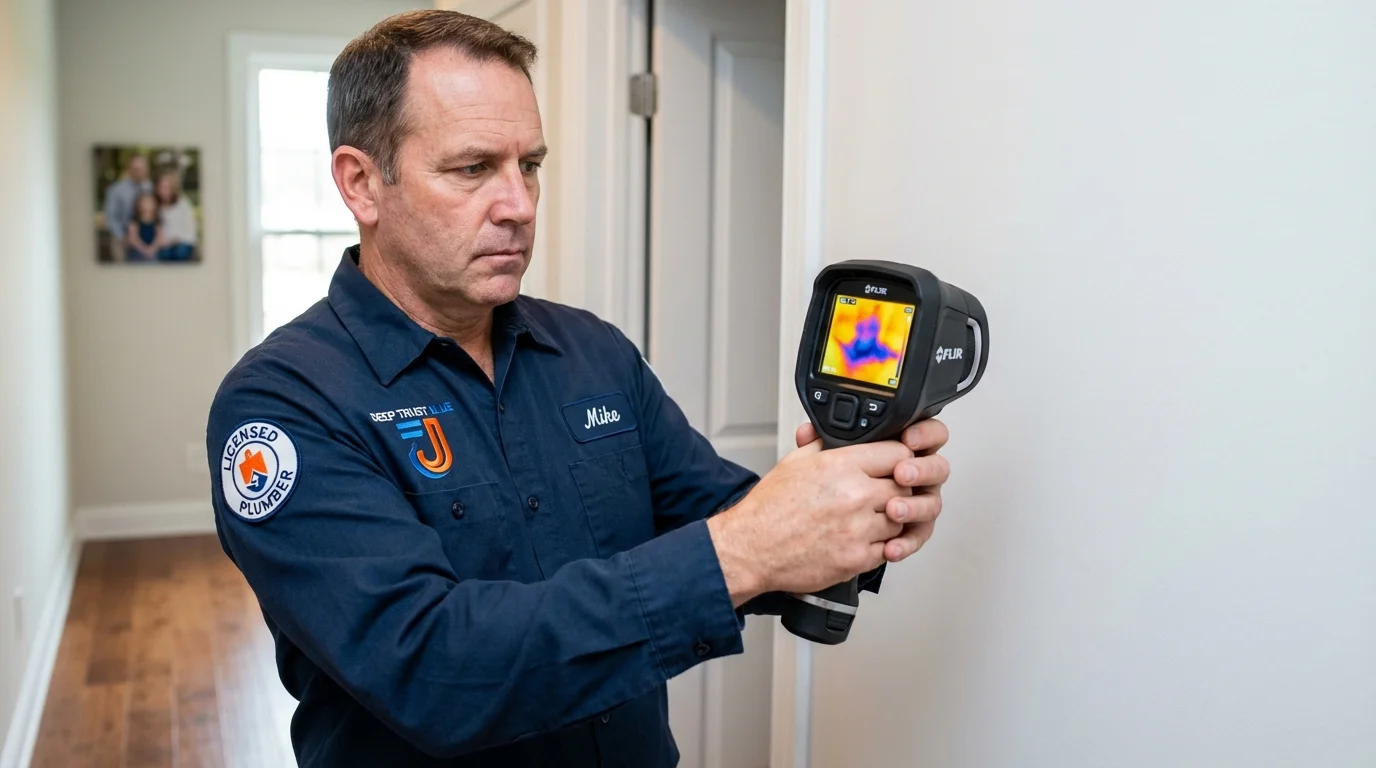 Thermal imaging leak detection by Johns Plumbing LLC in Boothbay Harbor